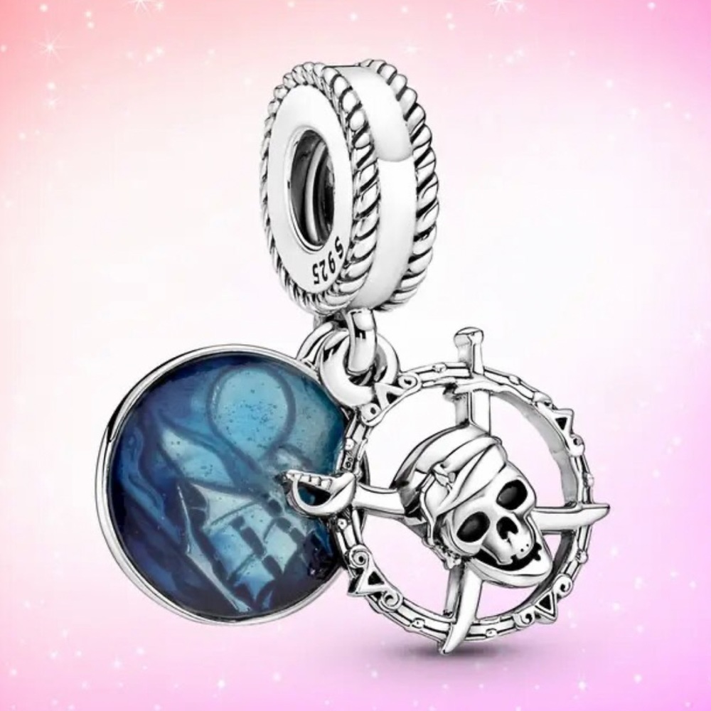NWOT Captain Jack Pirates Of The Caribbean Dangle Charm Disney Parks Silver 925